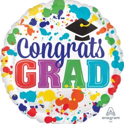 Westcoast Balloon 37229 Congrats Grad Paint Splotch
