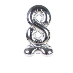 Westcoast Balloon Standing Air Fill Number 8 Silver