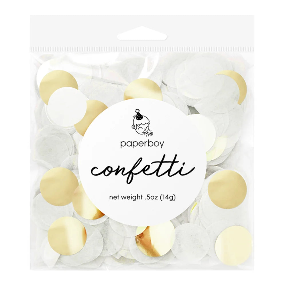 Westcoast Balloon Confetti - White & Gold