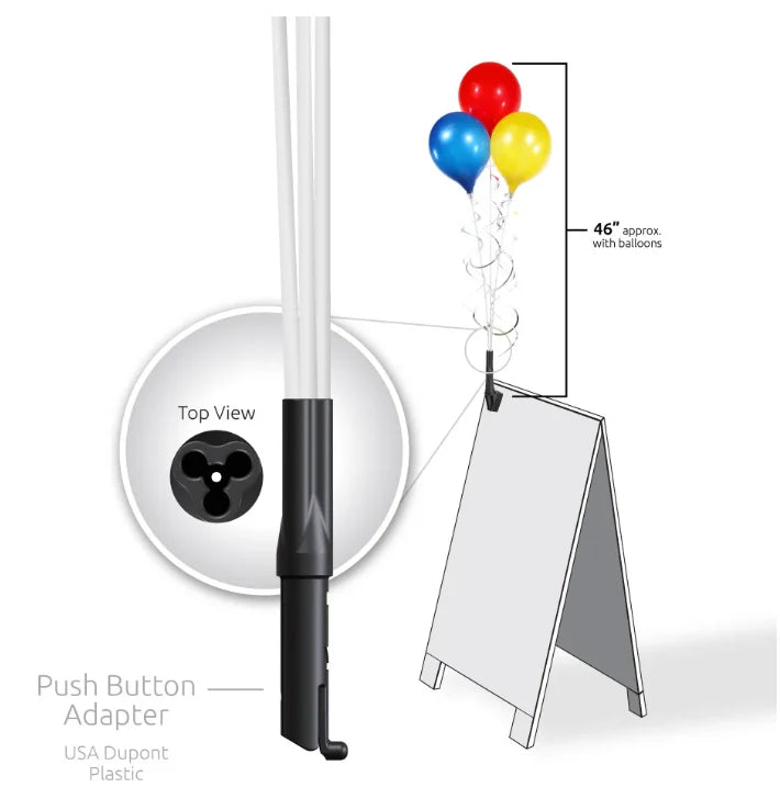 Westcoast Balloon PermaShine 3-Balloon Bouquet A-Frame Bracket Kit - Sign Not Included - Image 4