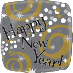 Westcoast Balloon 32067 HNY Dots & Swirls