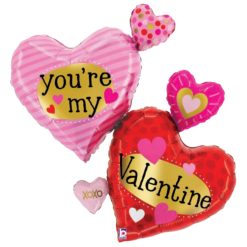 Westcoast Balloon 25328 Valentine Pattern Multi Hearts