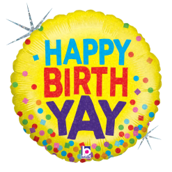 Westcoast Balloon 36855 Happy Birth-YAY!