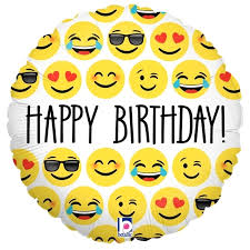 Westcoast Balloon 32275 Emoji Birthday
