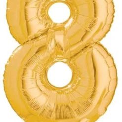 Westcoast Balloon 13848 StandUps Number 8 Gold