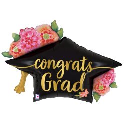 Westcoast Balloon 25181 Watercolor Floral Grad Hat