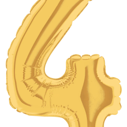 Westcoast Balloon 14844G Air Fill Number 4 Gold 7In