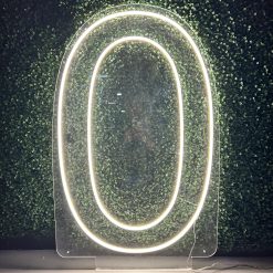 Westcoast Balloon Number 0 Neon Sign Rental
