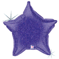 Westcoast Balloon 15010 Purple Holographic Star