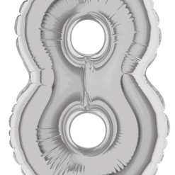 Westcoast Balloon 14848S Air Fill Number 8 Silver 7In