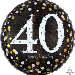 Westcoast Balloon 32130 Sparkling Birthday 40