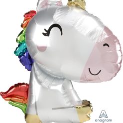 Alternative view of Westcoast Balloon 41217 Satin Sitting Unicorn